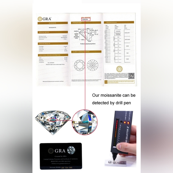 Sterling silver diamond earrings - Picture 8 of 9